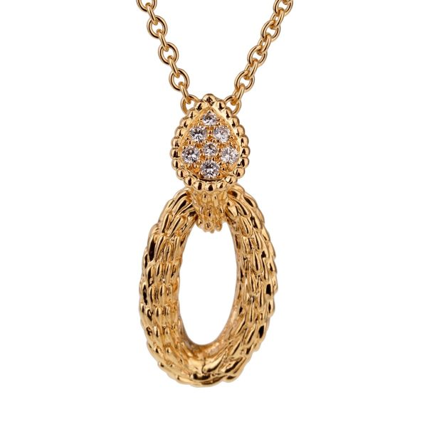 Boucheron Serpent Boheme Diamond Gold Necklace Discount