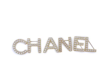 Chanel 20V Iconic Crystal Letter Brooch Set of 5 on Sale