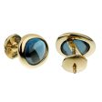 Fred of Paris Blue Topaz Yellow Gold Stud Earrings Hot on Sale