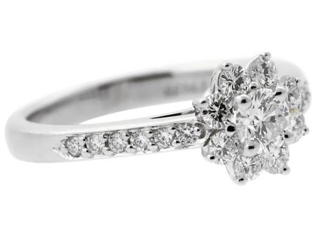 Tiffany & Co Diamond Platinum Flower Ring Cheap