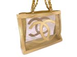 Chanel Vintage Clear Gold PVC Chunky Chain Tote Bag 24k GHW Online