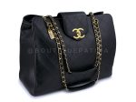 Chanel 1993 Vintage Black Supermodel Weekender XL Tote Bag 24k GHW on Sale