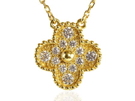 Van Cleef and Arpels Vintage Alhambra Diamond Necklace Online Sale