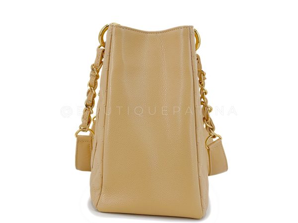 Pristine 2014 Chanel Beige Caviar Grand Shopper Tote GST Bag GHW Online Sale