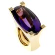 Van Cleef and Arpels Diamond Amethyst Gold Ring Online Sale