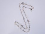 Chanel Classic Opera Pearl and Crystal CC Strand Necklace Silver 15V Online now