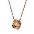 Bvlgari B.zero1 Legend Ceramic Rose Gold Pendant Necklace For Discount