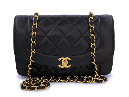 Chanel 1994 Vintage Small Diana Flap Bag 24k GHW Lambskin Hot on Sale