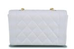 *rare* Chanel White Vintage Caviar Small Diana Classic Flap Bag 24k GHW Sale