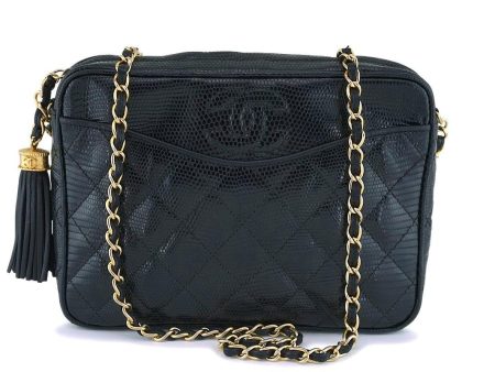 Rare Chanel Vintage Lizard Classic Camera Case Bag GHW Cheap