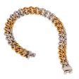 Pomellato Curb Diamond Yellow Gold Bracelet Hot on Sale