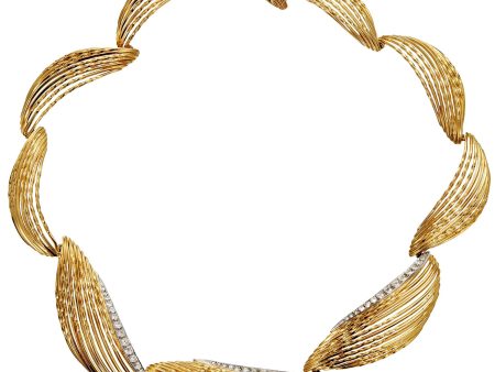 Sterlé Paris Vintage Yellow Gold Diamond Necklace Fashion