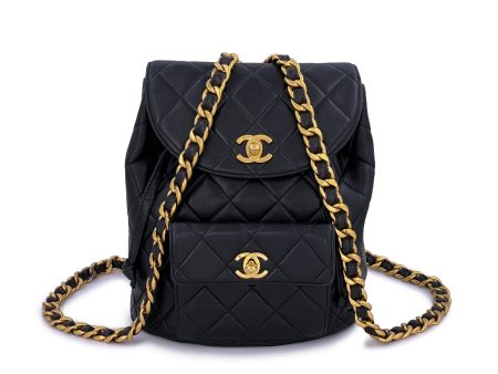 Chanel Vintage Black Duma Classic Backpack Bag 24k GHW Lambskin Online Hot Sale