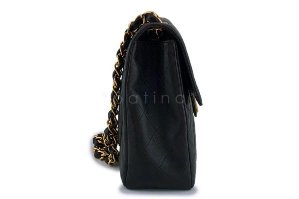 *rare* Chanel Vintage Black Jumbo Classic Flap Bag 24k GHW Supply