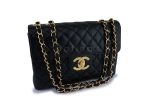 *rare* Chanel Black Vintage Jumbo Classic Flap Bag 24k GHW Online now