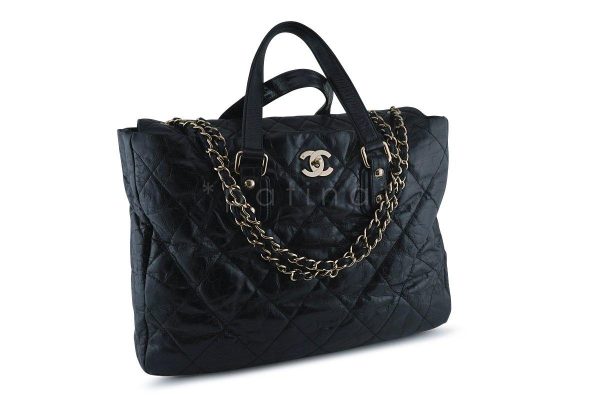 Chanel Large Black Classic Portobello Executive Tote Bag 18k Gold Plated Cheap