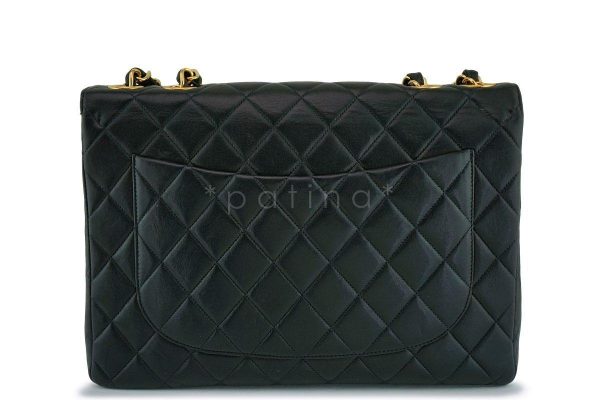 *rare* Chanel Vintage Black Jumbo Classic Flap Bag 24k GHW Supply