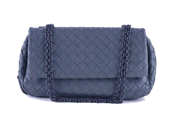 Bottega Veneta Gray Messenger Woven Cross Body Bag Supply