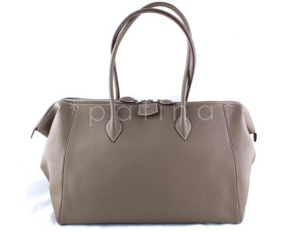 RARE Hermes Etoupe Taupe 37cm Paris Bombay Shoulder Tote Bag Online now