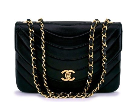 Rare Chanel Vintage Lambskin Classic Flap Bag 24k GHW on Sale