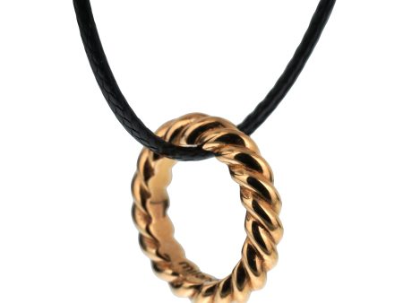 Pomellato Rose Gold Braided Ring Pendant Necklace on Sale