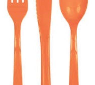 Pumpkin Orange Assorted Cutlery Cheap