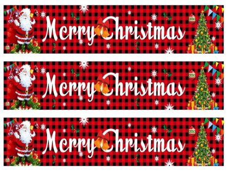 Merry Christmas St. Nick Christmas Trees Santa Claus Edible Cake Topper Image Strips ABPID55177 Fashion