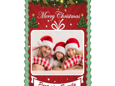 Merry Christmas Customizable Photo Frame Edible Cake Topper Image Frame ABPID55143 Cheap