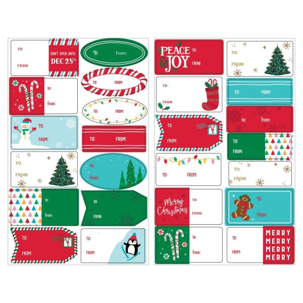 Christmas Adhesive Gift Labels, 150 Labels Hot on Sale